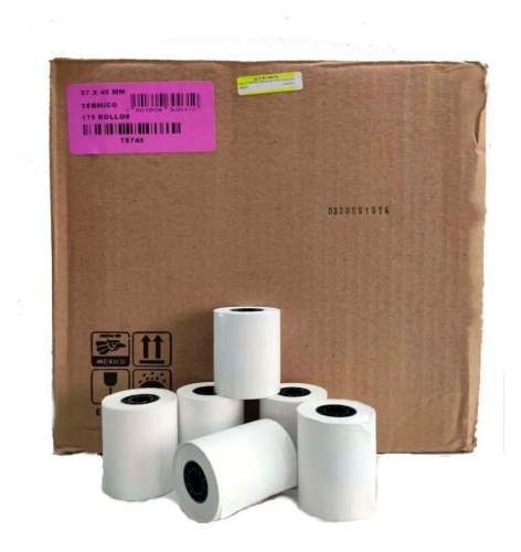 Rollo Termico Para Miniprinter 58mm Caja 175 Piezas 57 X 45 T5745